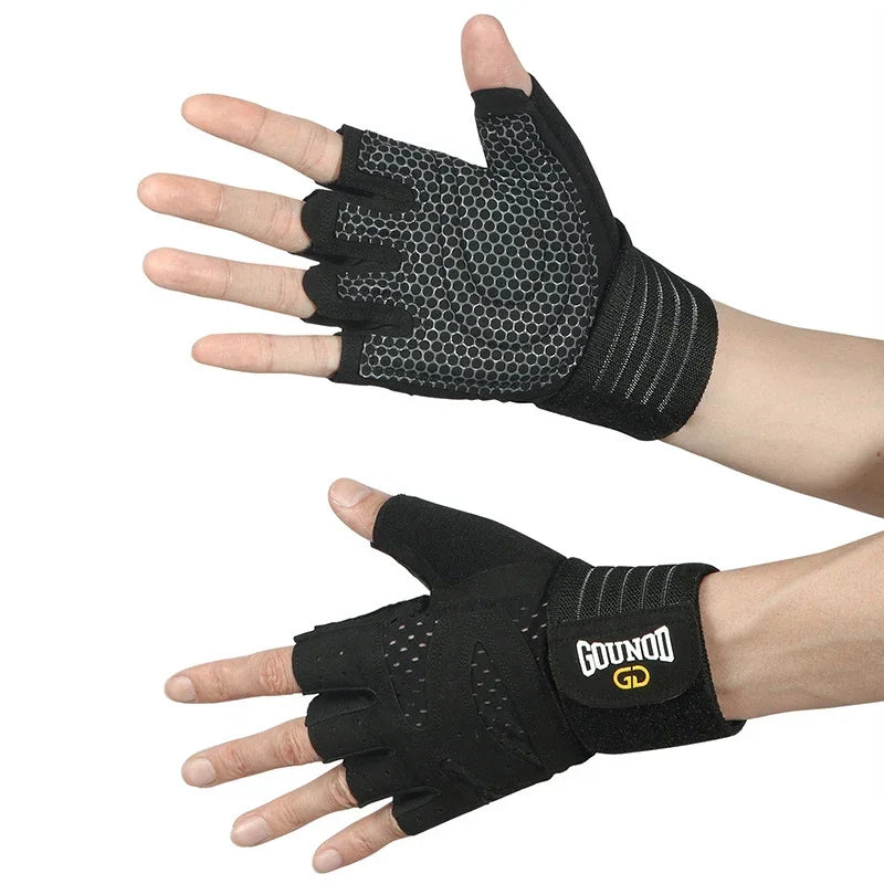 Weightlifting gloves wristband support wear resistant