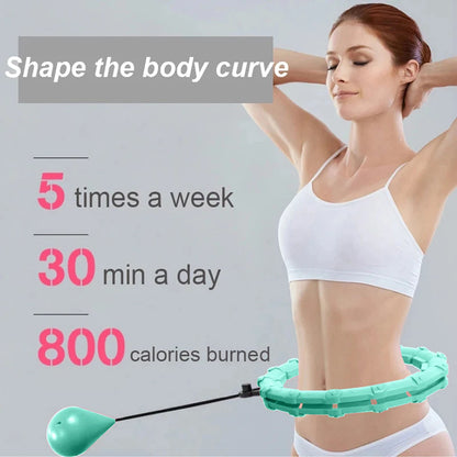 Sports Hoops Weight Loss Smart Exercise 2 in 1 Adjustable with Detachable Knots