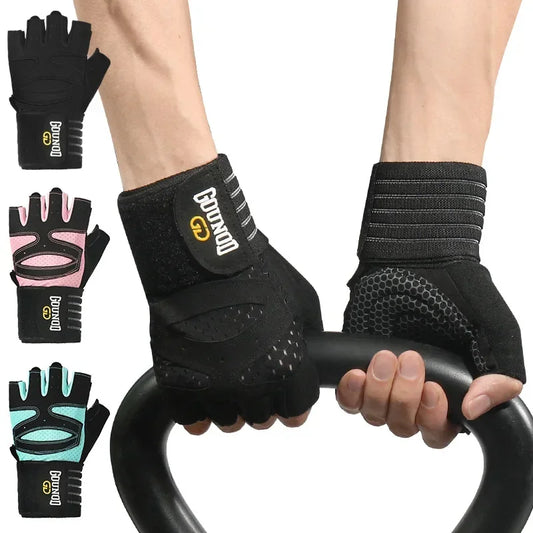 Weightlifting gloves wristband support wear resistant