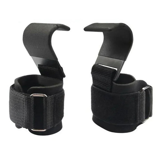 Weight lifting hook grips with wrist wraps gym