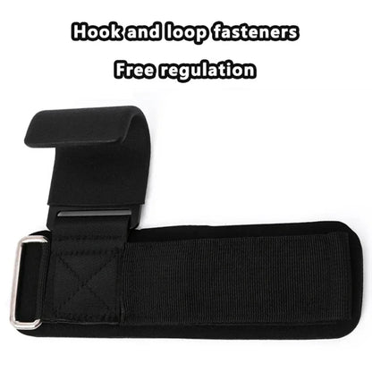 Weight lifting hook grips with wrist wraps gym